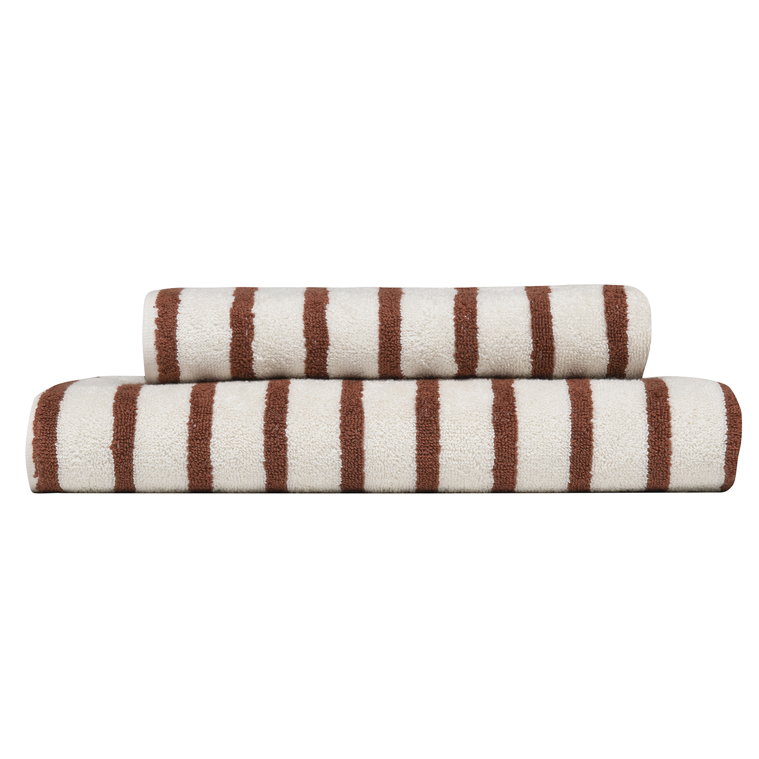 Høie Håndklæde Everyday Stripe, Terracotta 50x90 cm