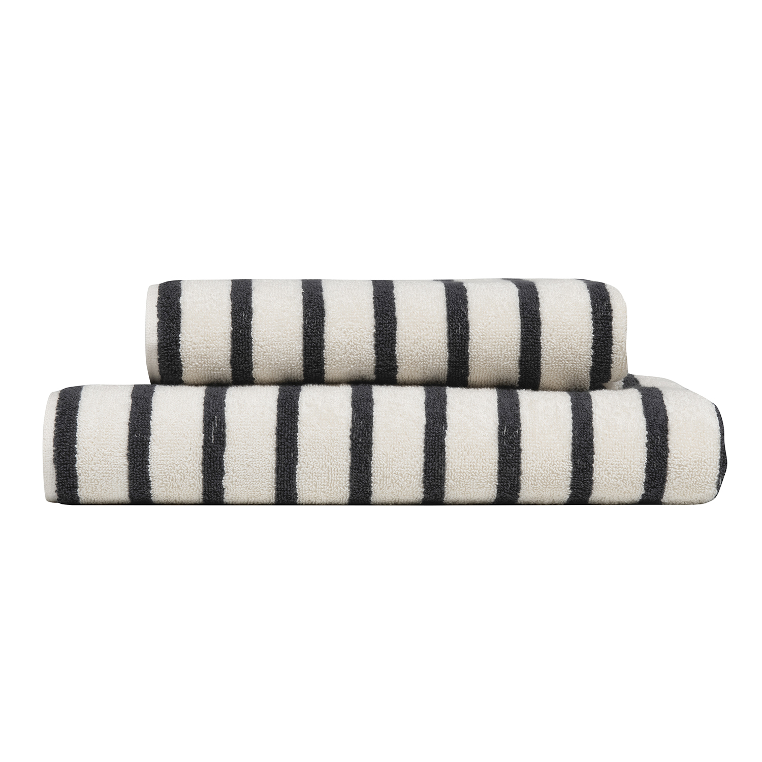 Høie Håndklæde Everyday Stripe, Antracit 50x90 cm