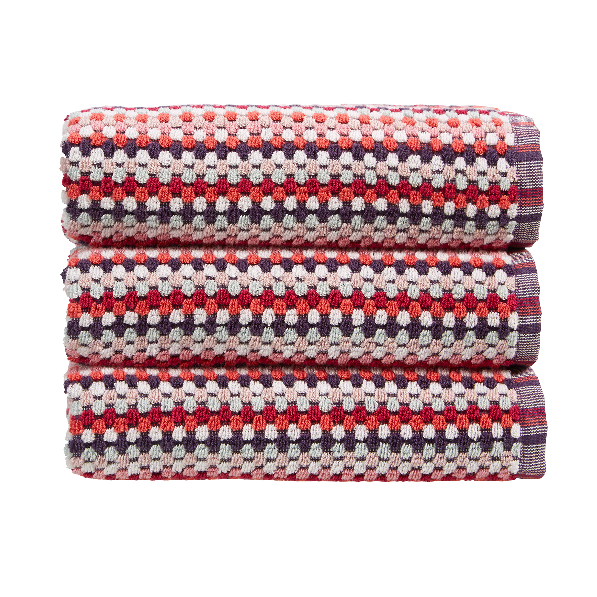 Christy  Badehåndklæde Carnaby Stripe, Berry