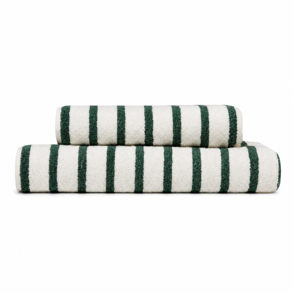Everyday Stripe nordisk grøn_produkt everyday Stripe, nordisk grøn - håndkæde fra høie