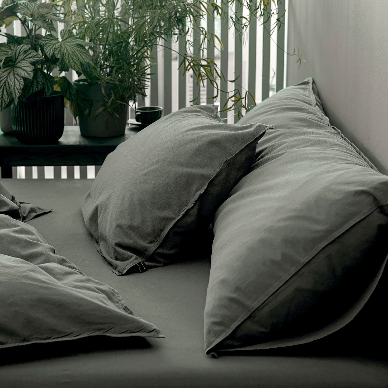 Høie gavlpude Pudebetræk Frøya, nordisk grøn