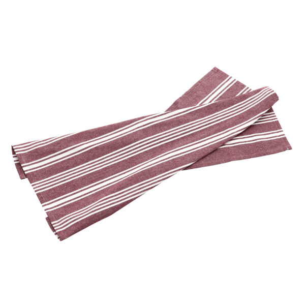 Bastian Viskestykke Recycle Eco Stripe, Rumba Red