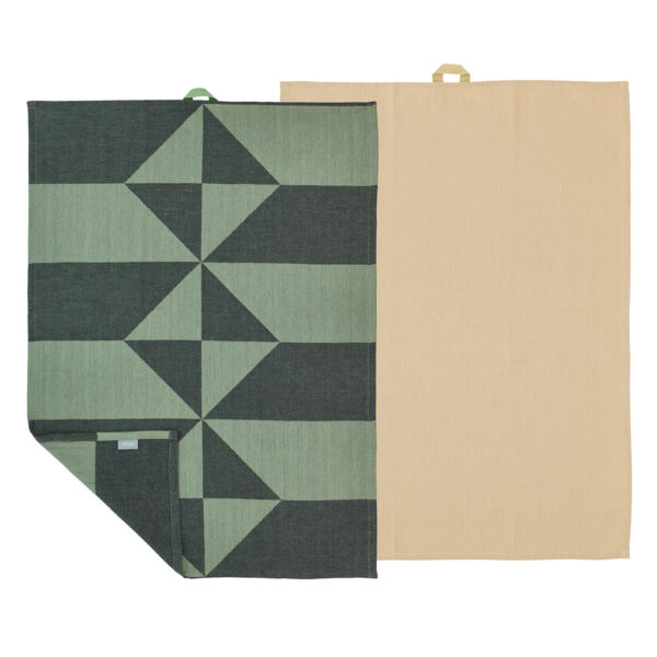 Södahl Viskestykker Twist, Hedge Green, 2-pak