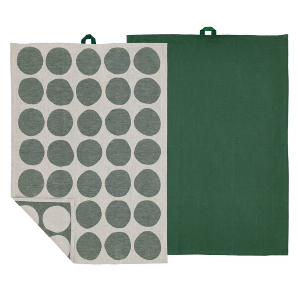 Södahl Viskestykker Bubbles, Pine Green, 2-pak