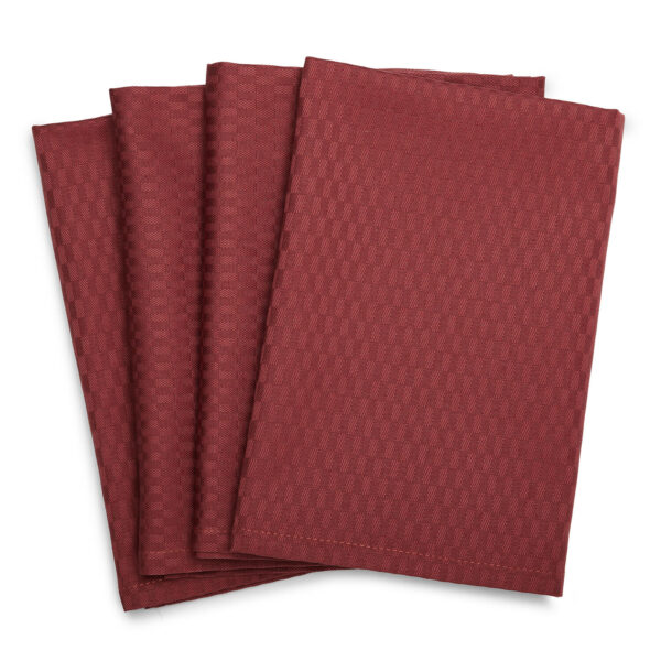 Compliments Stofservietter Tile, Wine Red, 4-pak
