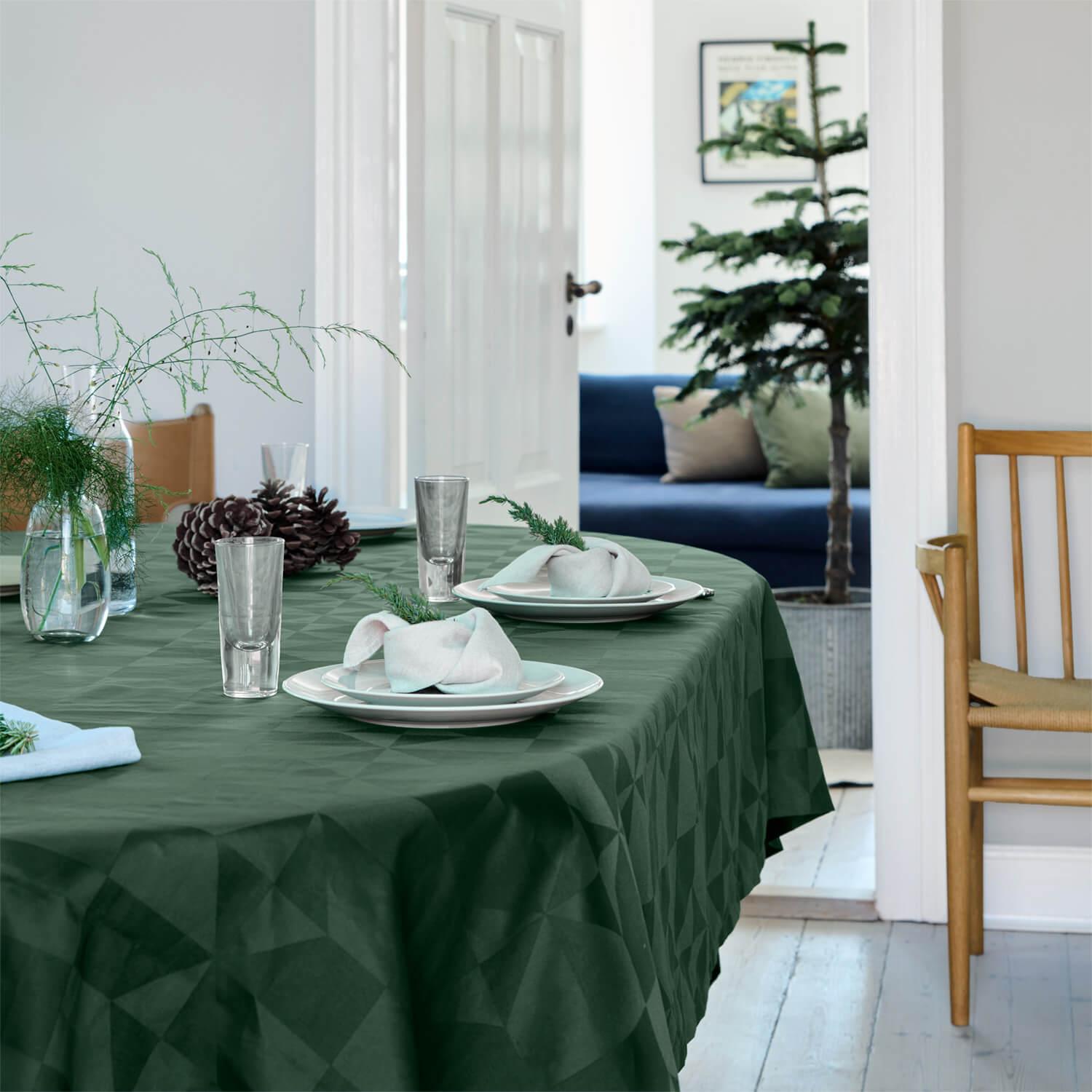 Compliments Stofserviet Damask Wind, Grøn - Image 2