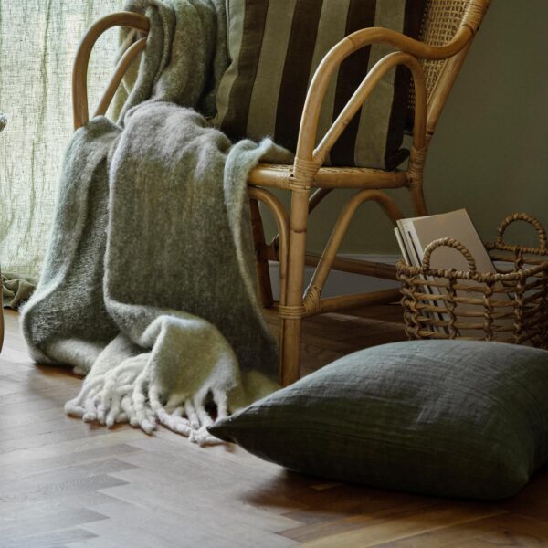 Cozy Living Betræk til Sofapude Linen, Olive - Image 2