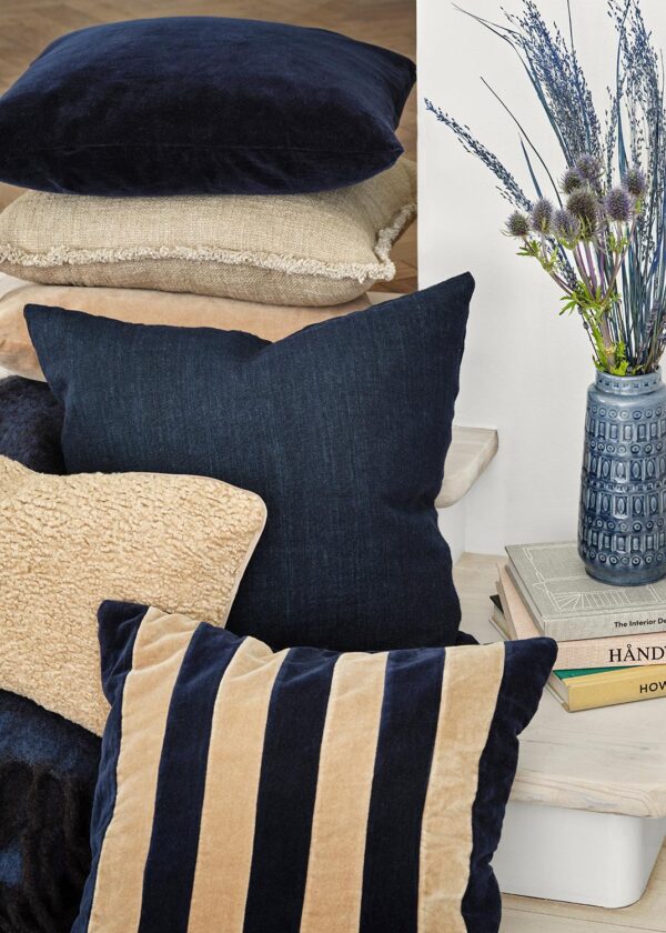 Cozy Living Betræk til Sofapude Linen, Royal Blue - Image 2