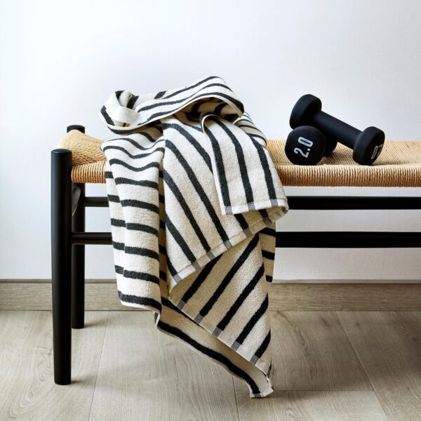 Håndklæde Everyday Stripe, Antracit - Image 2