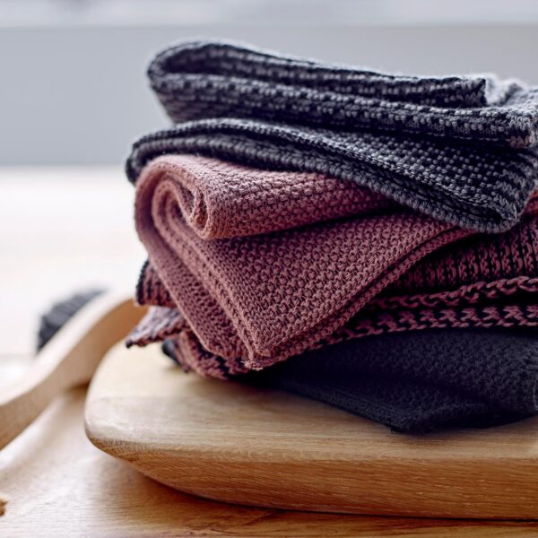 Södahl Karklude Mix Kitchen Knit, Rosewood/Black, 2 stk. - Image 2