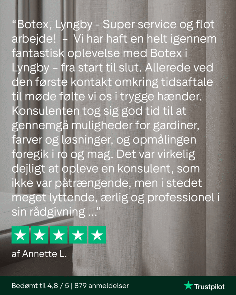 Botex Lyngby - Trustpilot - fem stjerner