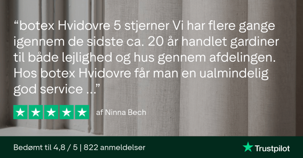 Trustpilot-anmeldelse til Botex Hvidovre. 