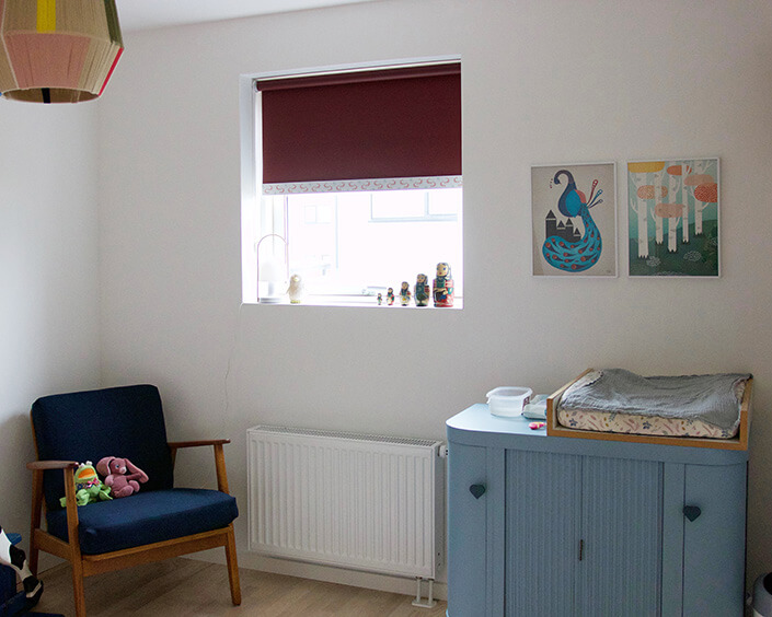 Børneværelse - gardiner - rullegardiner