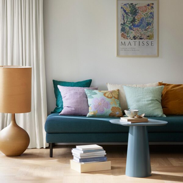 Cozy Living Betræk med piping til Sofapude Linen, Jungle Green - Image 2