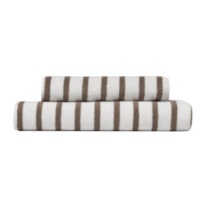 Badehåndklæde Everyday Stripe, Beige