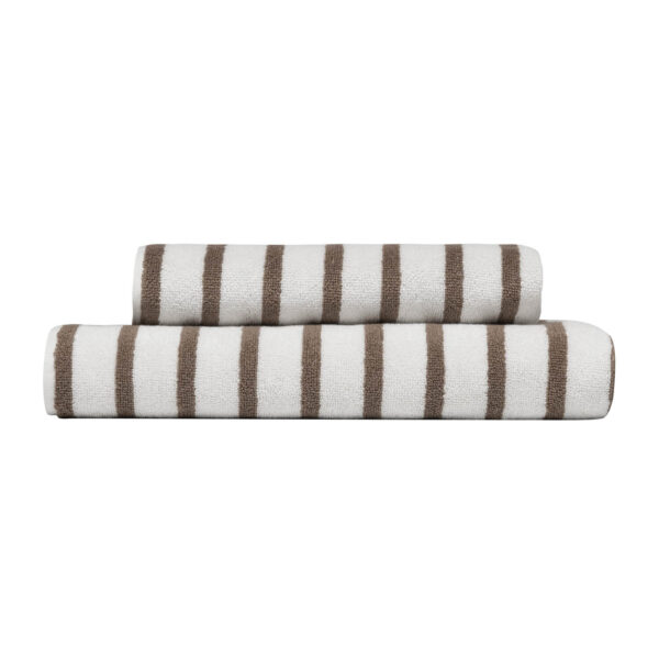 Badehåndklæde Everyday Stripe, Beige