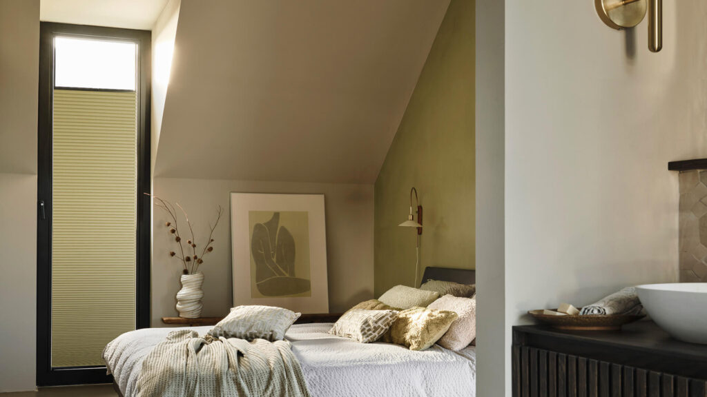 Dupligardiner i et soveværelse