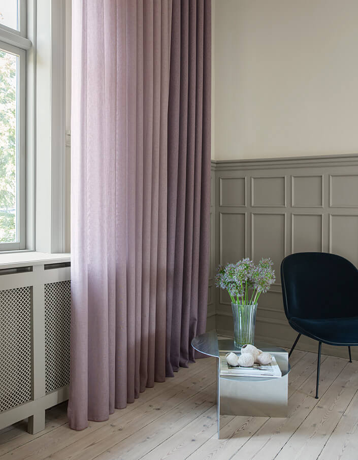 Pagunette stofgardiner - lilla