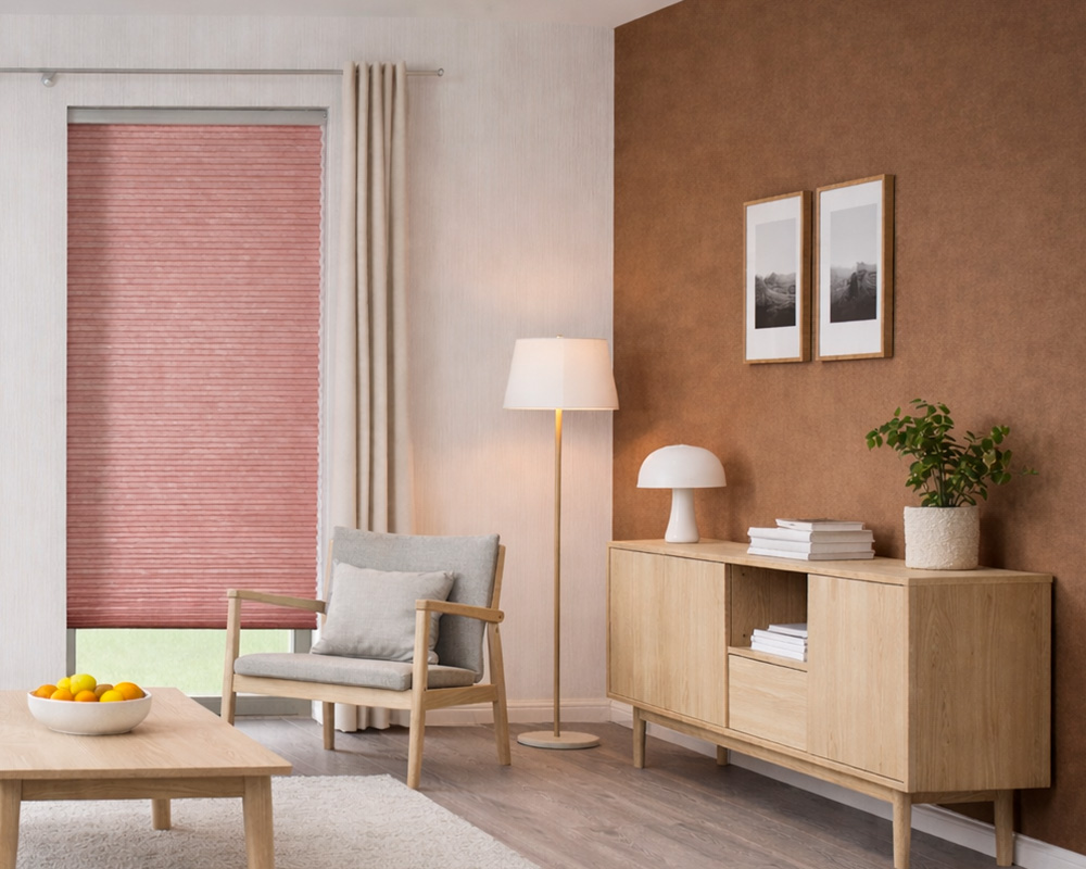 Dampe plissegardiner - stue