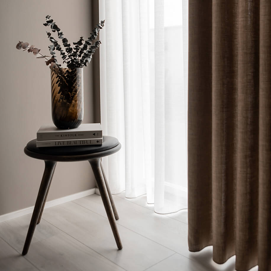 Luxaflex stofgardiner transparente og tykke
