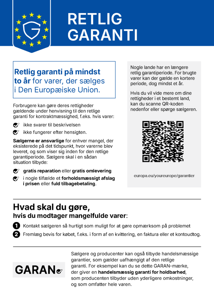 GARAN rettigheder ved reklamation